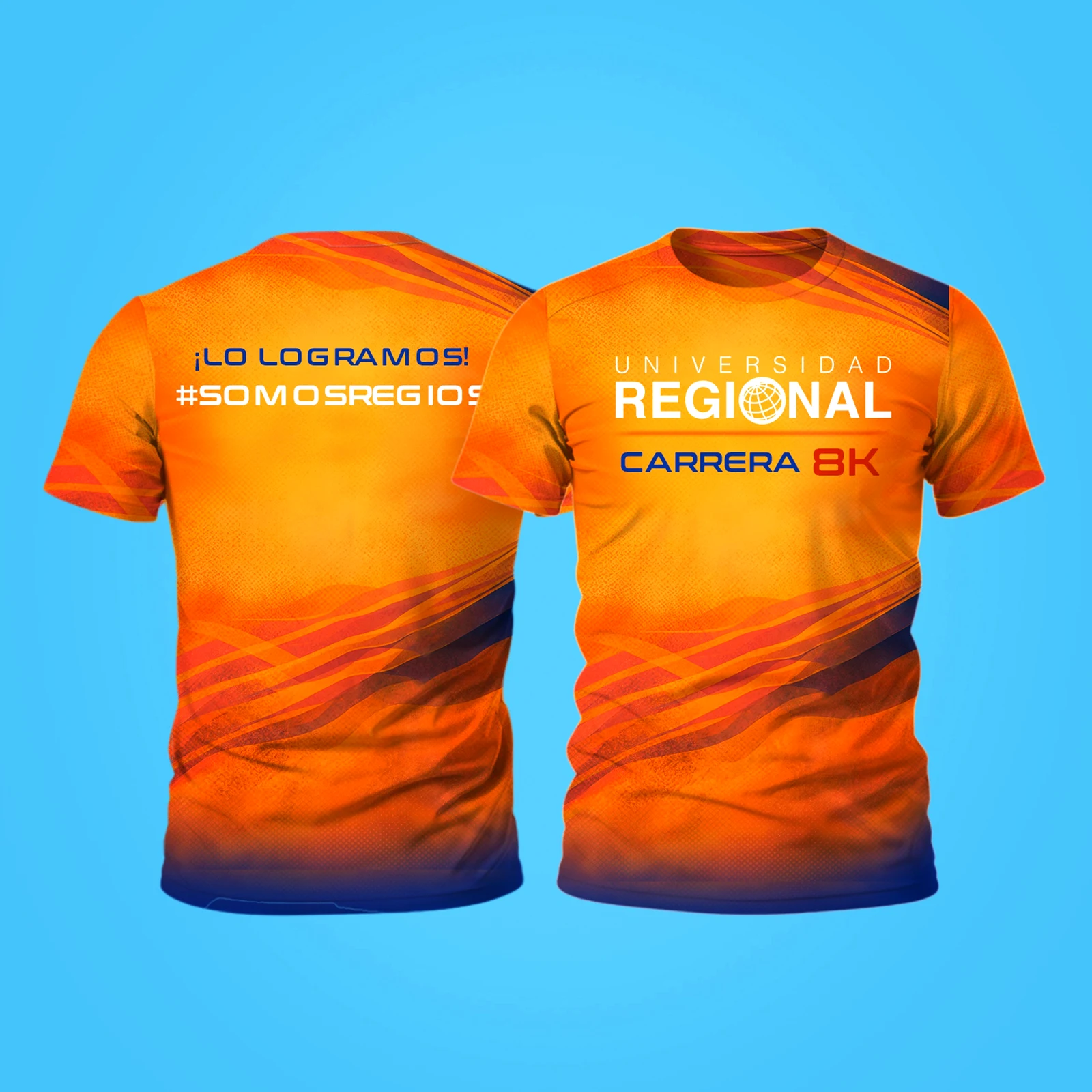 Camisetas deportivas para carrera 8K de Universidad Regional